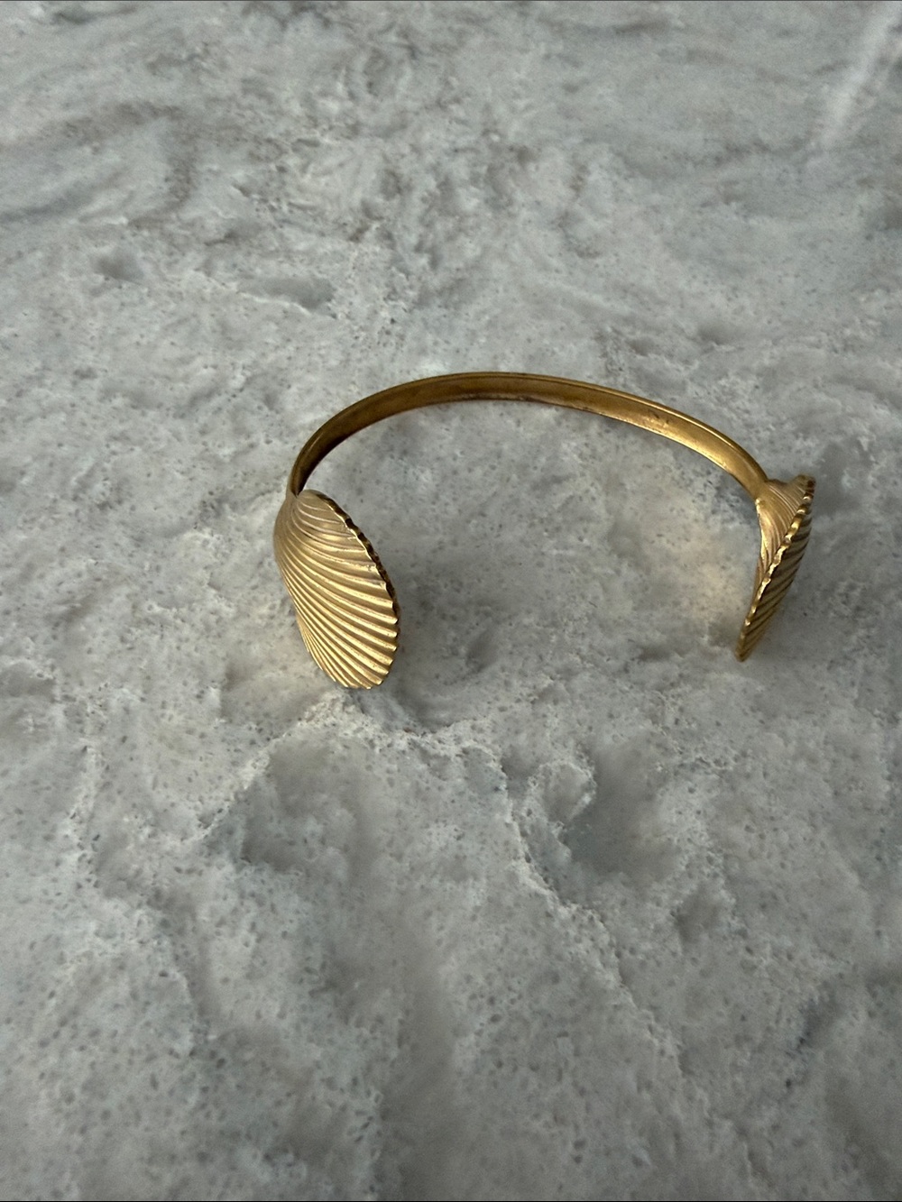 Gold Color Shell Cuff Bracelet - Women's Jewelry